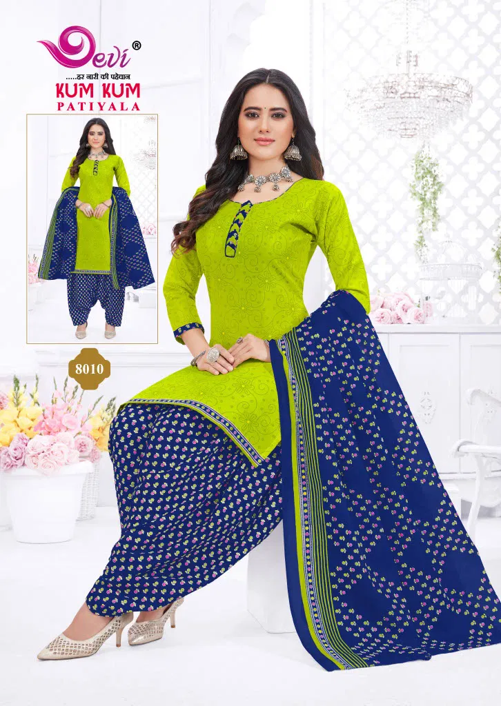 Kum Kum Patiyala Vol 8 By Devi Readymade Cotton Salwar Suits Catalog
